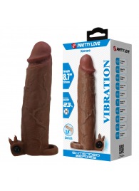 Коричневая насадка на пенис Xerxes - 22 см. - Baile - в Пскове купить с доставкой