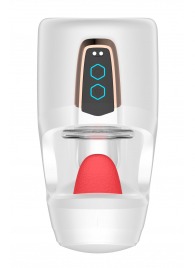 Белый мастурбатор с язычком и возвратно-поступательными движениями - Secwell - в Пскове купить с доставкой