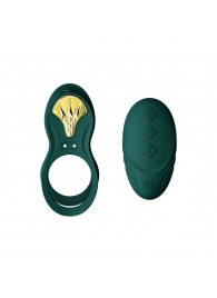 Зеленое эрекционное виброкольцо Bayek с пультом ДУ - Zalo - в Пскове купить с доставкой