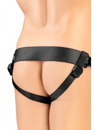 Телесный фаллопротез на черных ремнях Conall - 15 см. - ToyFa - купить с доставкой в Пскове