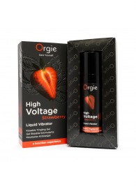 Жидкий вибратор Orgie High Voltage Strawberry - 15 мл. - ORGIE - купить с доставкой в Пскове