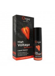 Жидкий вибратор Orgie High Voltage Strawberry - 15 мл. - ORGIE - купить с доставкой в Пскове