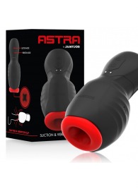 Черно-красный мастурбатор с вибрацией и всасыванием - JAMYJOB - в Пскове купить с доставкой