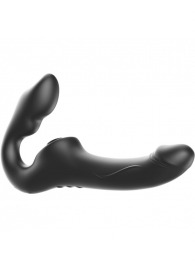 Черный безремневой страпон с 3 моторами - Ibiza - купить с доставкой в Пскове