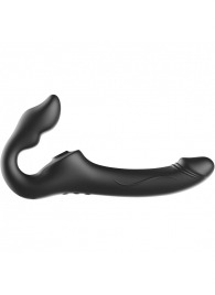 Черный безремневой страпон с 3 моторами - Ibiza - купить с доставкой в Пскове