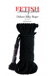 Черная веревка для фиксации Deluxe Silky Rope - 9,75 м. - Pipedream - купить с доставкой в Пскове