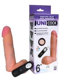 Фаллическая насадка Харнесс UNICOCK 6  с вибрацией - 18 см. - LOVETOY (А-Полимер) - купить с доставкой в Пскове