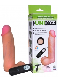 Фаллическая насадка Харнесс UNICOCK 7  с вибрацией - 19 см. - LOVETOY (А-Полимер) - купить с доставкой в Пскове
