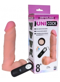 Фаллическая насадка Харнесс UNICOCK 8  с вибрацией - 20 см. - LOVETOY (А-Полимер) - купить с доставкой в Пскове