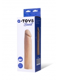 Реалистичная насадка с ярко выраженной головкой - 16,5 см. - A-toys - в Пскове купить с доставкой Реалистичная насадка с ярко выраженной головкой - 16,5 см. - A-toys - в Пскове купить с доставкой