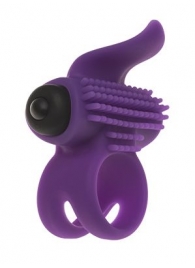 Эрекционное кольцо с подхватом мошонки и стимуляцией клитора Bullet Lastic Ring - Adrien Lastic - в Пскове купить с доставкой