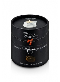 Массажная свеча с ароматом шоколада Bougie de Massage Gourmande Chocolat - 80 мл. - Plaisir Secret - купить с доставкой в Пскове