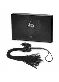 Чёрная плётка Lilly Whip Bijoux - Bijoux Indiscrets - купить с доставкой в Пскове
