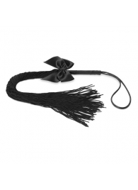 Чёрная плётка Lilly Whip Bijoux - Bijoux Indiscrets - купить с доставкой в Пскове