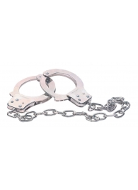 Наручники из металла с длинной цепочкой CHROME HANDCUFFS METAL HANDCUFFS W. KEY - NMC - купить с доставкой в Пскове