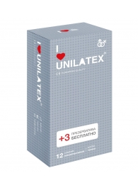 Презервативы с точками Unilatex Dotted - 12 шт. + 3 шт. в подарок - Unilatex - купить с доставкой в Пскове