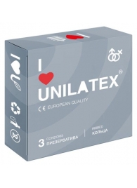 Презервативы с рёбрами Unilatex Ribbed - 3 шт. - Unilatex - купить с доставкой в Пскове