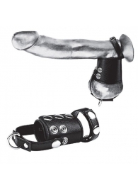 Кольцо на член и мошонку Cock Ring With 2  Ball Stretcher And Optional Weight Ring - BlueLine - в Пскове купить с доставкой