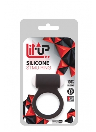 Чёрное эрекционное виброкольцо LIT-UP SILICONE STIMU RING 3 BLACK - Dream Toys - в Пскове купить с доставкой