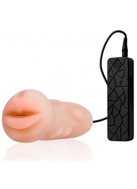 Мастурбатор-ротик с вибрацией REALSTUFF VIBRATING MASTURBATOR MOUTH - Dream Toys - в Пскове купить с доставкой