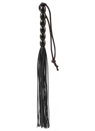 Чёрная мини-плеть из резины Rubber Mini Whip - 22 см. - Blush Novelties - купить с доставкой в Пскове