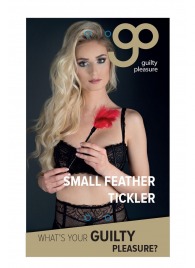 Пластиковая метелочка с красными пёрышками Small Feather Tickler - 32 см. - Blush Novelties - купить с доставкой в Пскове