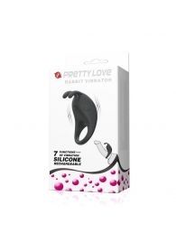 Чёрное эрекционное кольцо с вибрацией Rabbit Vibrator - Baile - в Пскове купить с доставкой
