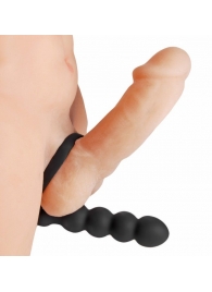 Насадка для двойного проникновения Double Fun Cock Ring with Double Penetration Vibe - XR Brands - в Пскове купить с доставкой