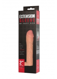 Телесная насадка-удлинитель Extension sleeve с подхватом - 17 см. - Sitabella - в Пскове купить с доставкой