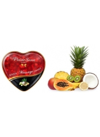 Массажная свеча с ароматом экзотических фруктов Bougie Massage Candle - 35 мл. - Plaisir Secret - купить с доставкой в Пскове