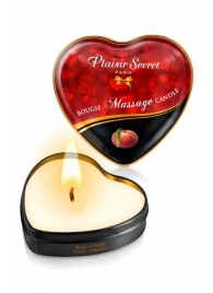 Массажная свеча с ароматом персика Bougie Massage Candle - 35 мл. - Plaisir Secret - купить с доставкой в Пскове