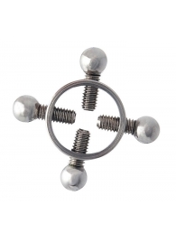 Серебристые зажимы для сосков на винтах - ToyFa - купить с доставкой в Пскове