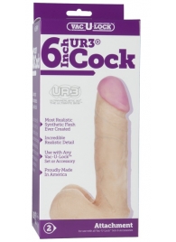 Ультра реалистичная насадка Vac-U-Lock  6  ULTRASKYN Cock - 17,3 см. - Doc Johnson - купить с доставкой в Пскове
