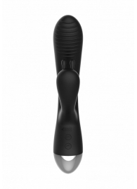 Чёрный вибратор E-Stimulation Rabbit Vibrator с электростимуляцией - 19 см. - Shots Media BV - купить с доставкой в Пскове