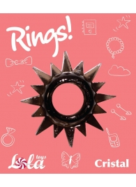 Чёрное эрекционное кольцо Rings Cristal - Lola Games - в Пскове купить с доставкой