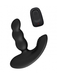 Черный силиконовый стимулятор простаты Levett Nitoc с пультом ДУ - Levett - в Пскове купить с доставкой