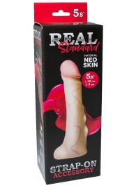 Реалистичная насадка с мошонкой REAL Standard - 18 см. - LOVETOY (А-Полимер) - купить с доставкой в Пскове