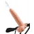 Телесный полый страпон с имитацией эякуляции 7.5  Hollow Squirting Strap-On with Balls Flesh - 21,6 см. - Pipedream - купить с доставкой в Пскове