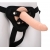 Телесный страпон на черных трусиках STRAP ON REAL DILDO - 20 см. - Dream Toys - купить с доставкой в Пскове