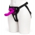 Лиловый страпон Rechargeable Vibrating Strap-On Harness Set - 17,6 см. - Happy Rabbit - купить с доставкой в Пскове