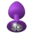 Фиолетовая анальная пробка со стразом Her Little Gem Large Plug - 9,5 см. - Pipedream - купить с доставкой в Пскове