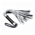 Серебристая плетка Struggle My Flogger с черной ручкой - 45 см. - Lovetoy - купить с доставкой в Пскове