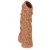 Телесная насадка с венками и открытой головкой Nude Sleeve M - 12 см. - KOKOS - в Пскове купить с доставкой