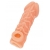 Телесная закрытая насадка с венками Cock Sleeve Size M - 15,6 см. - KOKOS - в Пскове купить с доставкой