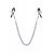 Зажимы для сосков с фиолетовой цепочкой Sweet Caress Nipple Chain - Sweet Caress - купить с доставкой в Пскове