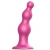 Розовая насадка Strap-On-Me Dildo Plug Beads size S - Strap-on-me - купить с доставкой в Пскове