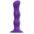 Фиолетовая насадка Strap-On-Me Dildo Geisha Balls size M - Strap-on-me - купить с доставкой в Пскове