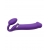 Фиолетовый безремневой вибрострапон Silicone Bendable Strap-On - size XL - Strap-on-me - купить с доставкой в Пскове