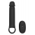 Черная насадка-удлинитель с вибрацией Vibrating Extender With Remote - Dream Toys - в Пскове купить с доставкой