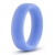 Голубое люминесцентное кольцо Silicone Glo Cock Ring - Blush Novelties - в Пскове купить с доставкой